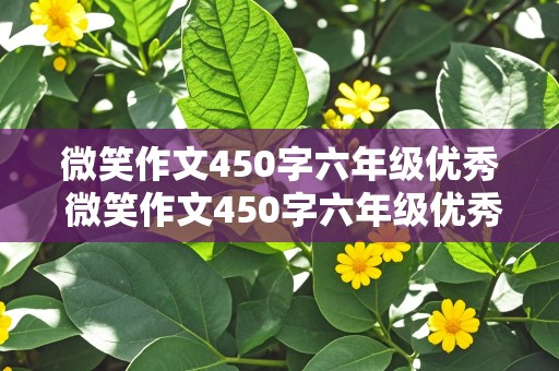 微笑作文450字六年级优秀 微笑作文450字六年级优秀范文大全