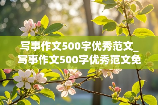 写事作文500字优秀范文_写事作文500字优秀范文免费