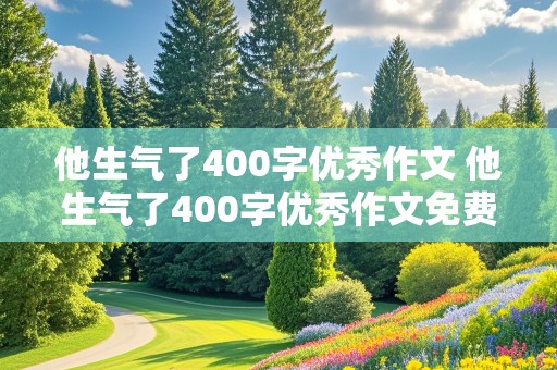 他生气了400字优秀作文 他生气了400字优秀作文免费