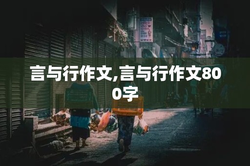 言与行作文,言与行作文800字