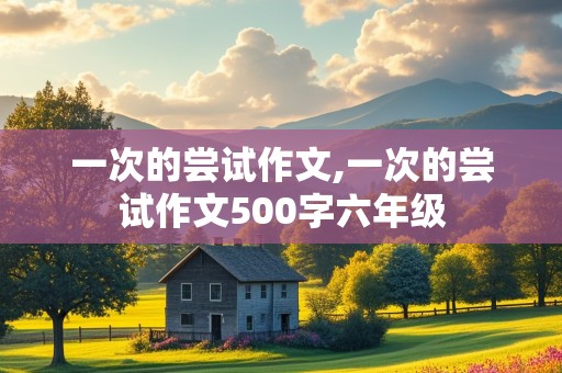 一次的尝试作文,一次的尝试作文500字六年级