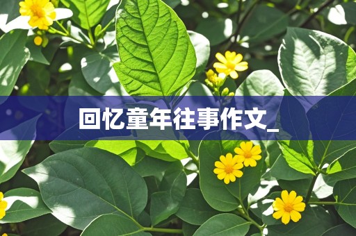 回忆童年往事作文_