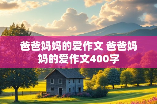 爸爸妈妈的爱作文 爸爸妈妈的爱作文400字