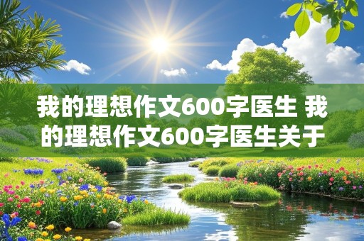 我的理想作文600字医生 我的理想作文600字医生关于疫情