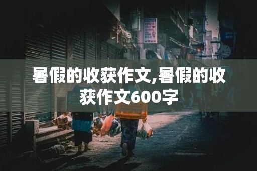 暑假的收获作文,暑假的收获作文600字