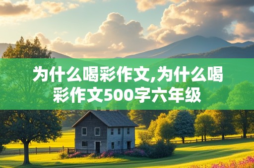 为什么喝彩作文,为什么喝彩作文500字六年级