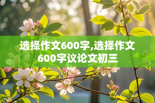 选择作文600字,选择作文600字议论文初三