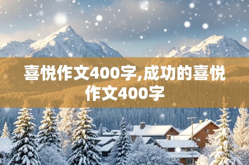 喜悦作文400字,成功的喜悦作文400字