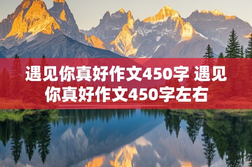 遇见你真好作文450字 遇见你真好作文450字左右