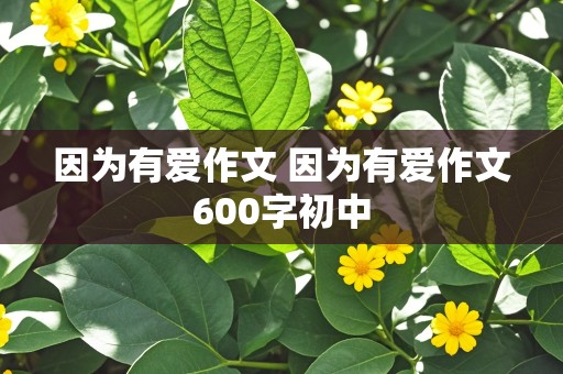 因为有爱作文 因为有爱作文600字初中