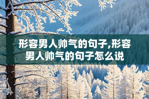 形容男人帅气的句子,形容男人帅气的句子怎么说