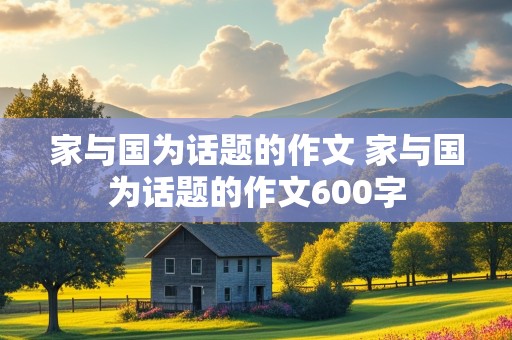 家与国为话题的作文 家与国为话题的作文600字