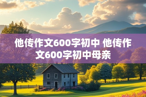 他传作文600字初中 他传作文600字初中母亲