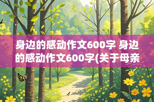 身边的感动作文600字 身边的感动作文600字(关于母亲的)