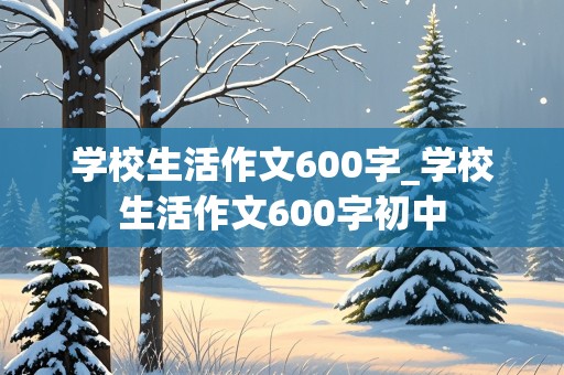 学校生活作文600字_学校生活作文600字初中