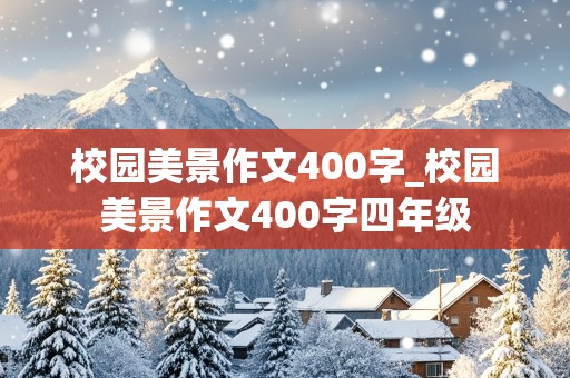 校园美景作文400字_校园美景作文400字四年级