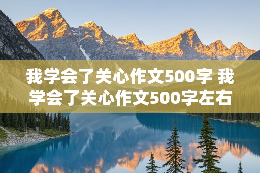 我学会了关心作文500字 我学会了关心作文500字左右