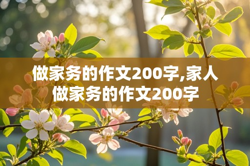 做家务的作文200字,家人做家务的作文200字