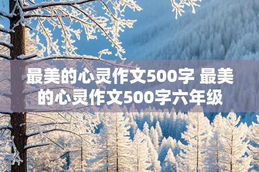 最美的心灵作文500字 最美的心灵作文500字六年级