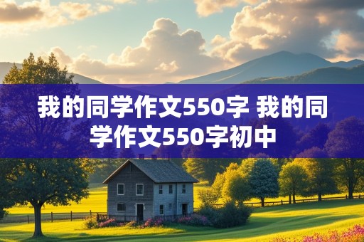 我的同学作文550字 我的同学作文550字初中