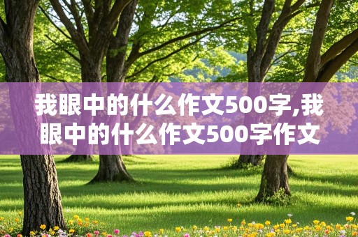 我眼中的什么作文500字,我眼中的什么作文500字作文