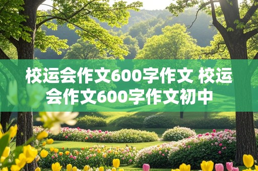 校运会作文600字作文 校运会作文600字作文初中