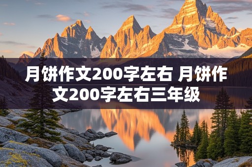 月饼作文200字左右 月饼作文200字左右三年级