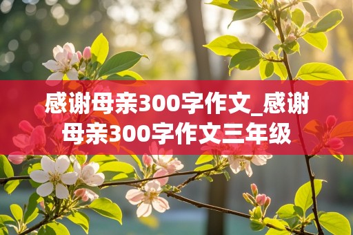 感谢母亲300字作文_感谢母亲300字作文三年级