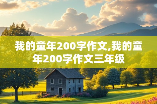 我的童年200字作文,我的童年200字作文三年级