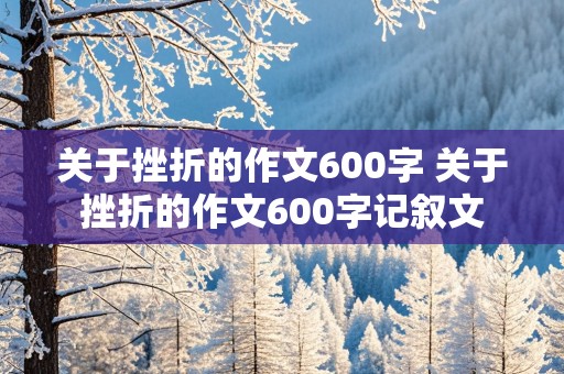 关于挫折的作文600字 关于挫折的作文600字记叙文