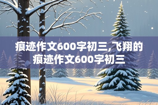 痕迹作文600字初三,飞翔的痕迹作文600字初三