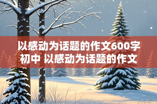 以感动为话题的作文600字初中 以感动为话题的作文600字初中叙事