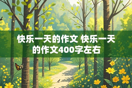 快乐一天的作文 快乐一天的作文400字左右