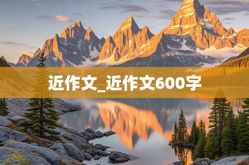 近作文_近作文600字