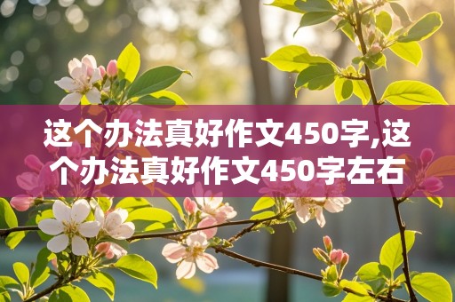 这个办法真好作文450字,这个办法真好作文450字左右