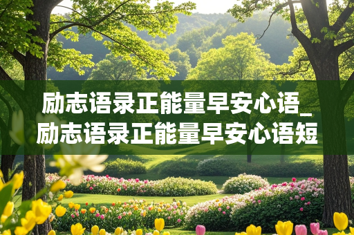 励志语录正能量早安心语_励志语录正能量早安心语短句