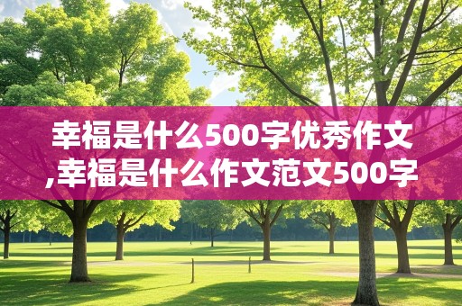 幸福是什么500字优秀作文,幸福是什么作文范文500字