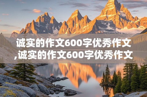 诚实的作文600字优秀作文,诚实的作文600字优秀作文议论文