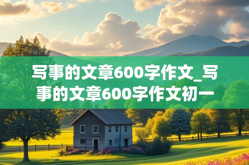 写事的文章600字作文_写事的文章600字作文初一