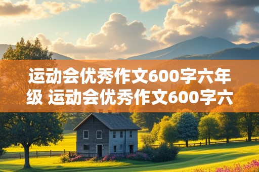 运动会优秀作文600字六年级 运动会优秀作文600字六年级开头