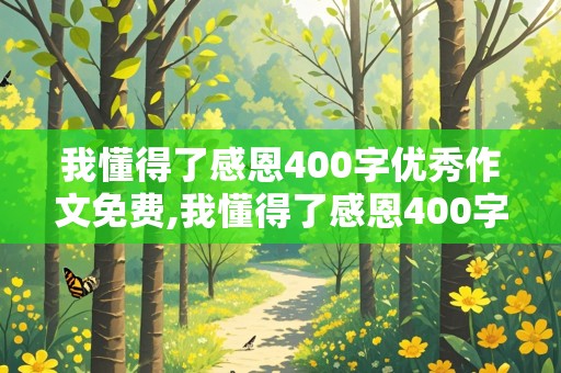 我懂得了感恩400字优秀作文免费,我懂得了感恩400字优秀作文免费生活让我懂得了感恩