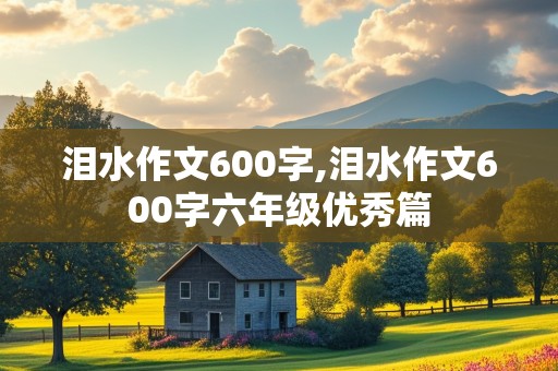 泪水作文600字,泪水作文600字六年级优秀篇