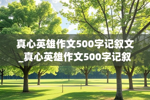 真心英雄作文500字记叙文_真心英雄作文500字记叙文怎么写