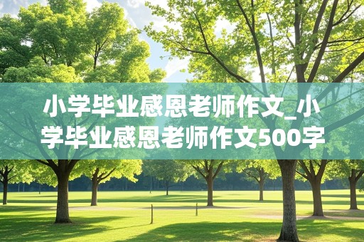 小学毕业感恩老师作文_小学毕业感恩老师作文500字