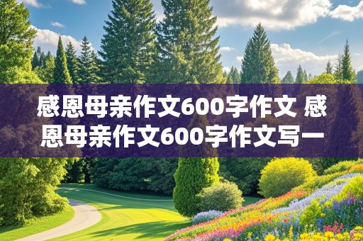 感恩母亲作文600字作文 感恩母亲作文600字作文写一件事