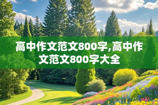 高中作文范文800字,高中作文范文800字大全