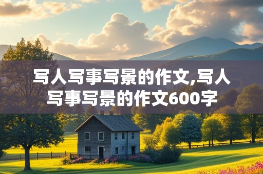 写人写事写景的作文,写人写事写景的作文600字