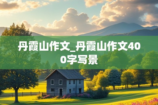 丹霞山作文_丹霞山作文400字写景