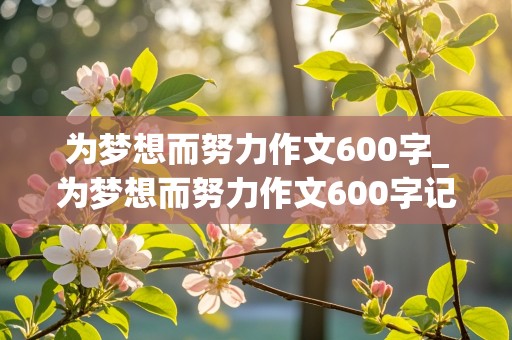 为梦想而努力作文600字_为梦想而努力作文600字记叙文