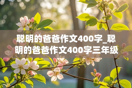 聪明的爸爸作文400字_聪明的爸爸作文400字三年级